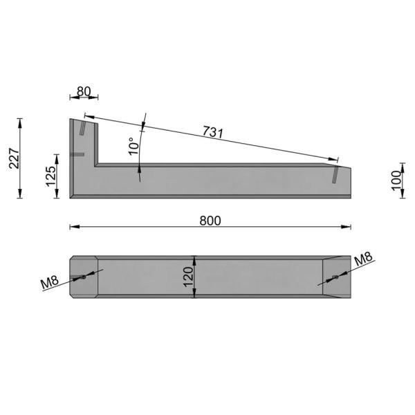 Wattstone 10° Betonsockel für ein Mod